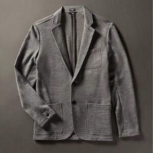 Faherty Inlet Knit Blazer Grey Melange‎ Medium New With Tags